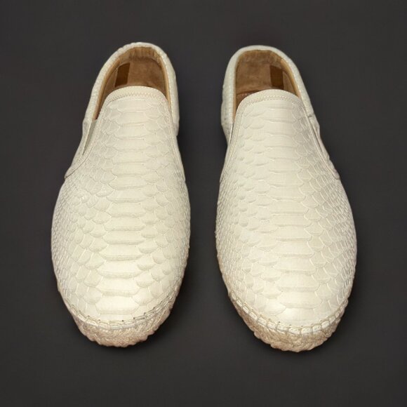 Jimmy Choo Men\'s beige ‘Vlad’ leather espadrilles / Pre-Owned main image 4